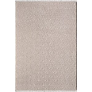 Rayne Koleksiyonu Bukle Kabartmalı Rölyef Kaymaz Tabanlı Yıkanabilir Salon,mutfak,koridor Krem