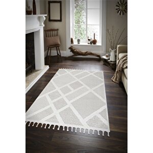 Norway Bukleli Premium Yumuşak Peluş Post Iskandinav Oturma Odası Salon Halısı 100x300 cm