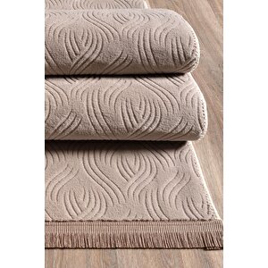 Rayne Koleksiyonu Bukle Kabartmalı Rölyef Kaymaz Tabanlı Yıkanabilir Salon,mutfak,koridor Vizon 200x250 cm