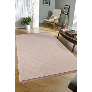 Rayne Koleksiyonu Bukle Kabartmalı Rölyef Kaymaz Tabanlı Yıkanabilir Salon,mutfak,koridor Vizon