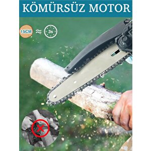 Kömürsüz Motor Otomatik Yağlamalı Çift Pala-zincir Dal Budama Akülü Ağaç Kesme Testere