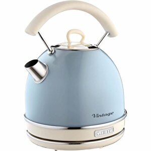 2877/05 Vintage Dom 1.7 Litre 2000 W Kettle - Mavi