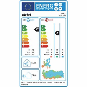 Airfel Lva71a 24.000 Btu A++ Enerji R32 Gaz İnverter Salon Tipi Klima