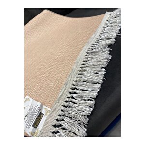 Makinede Yıkanabilir Leke Tutmaz  krem Pvc Deri Kaymaz Taban Şerit Salon Halısı A237 200x300 cm