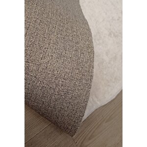 Makinede Yıkanabilir Leke Tutmaz  vizon-krem Deko Deri Kaymaz Taban Modern Salon Saçaksız Halı B1175