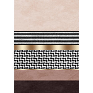 Makinede Yıkanabilir Leke Tutmaz  pudra-pembe Pvc Deri Kaymaz Taban Şerit Salon Halısı A238 200x300 cm