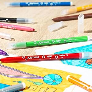 Bic | Kid Couleur Keçeli Kalem, 12 Renk, Canlı Ve Yıkanabilir Mürekkep