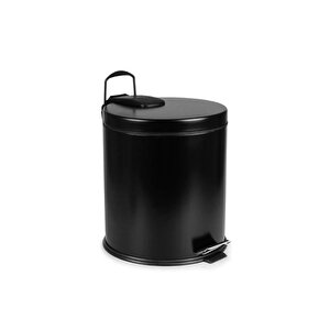 Mutfak Banyo Pedallı Paslanmaz Metal Çöp Kovası 20 Lt Siyah 817s