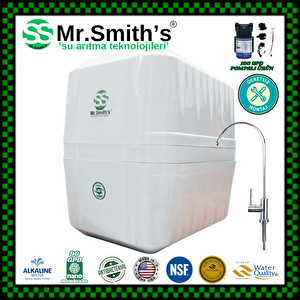 Mr.smith's Su Arıtma Cihazı Ücretsi̇z Montajli-pompalı-kompozit ( Multi̇mi̇neral-dublealkali̇-coconut ) Filtreli 90 Gpd Nano Membrane
