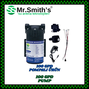 Mr.smith's Su Arıtma Cihazı Pompali Kompozit ( Multi̇mi̇neral-dublealkali̇-coconut ) Filtreli  90 Gpd Nano Membranli