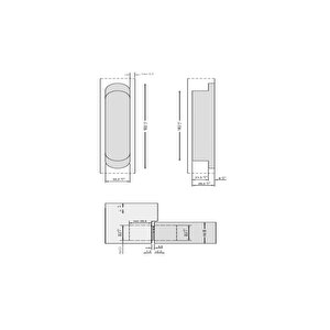 Gizli Menteşe 180x32 Mm Füme Saten Renk