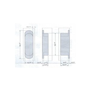 Gizli Menteşe 130x30 Mm Siyah Renk