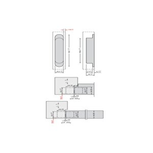 Gizli Menteşe 128x22 Mm 60 Kg Altın Renk