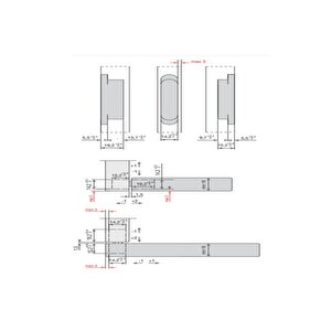 Gizli Menteşe 76x14 Mm 16 Kg Mat Siyah Renk