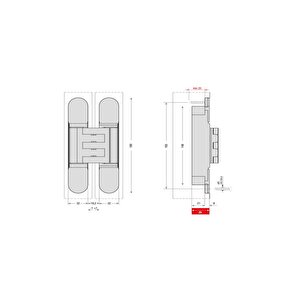 Gizli Menteşe 180x32 Mm Antik Saten