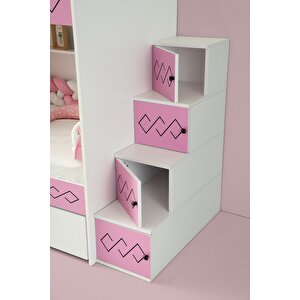 Çeti̇n Ranza Trio Yavrulu Ranza Pembe&beyaz Çelik Destekli %100 Mdf Pembe Beyaz