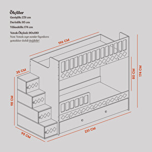 Çeti̇n Ranza Trio Yavrulu Ranza Pembe&beyaz Çelik Destekli %100 Mdf
