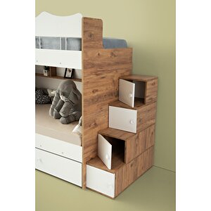 Çeti̇n Ranza Bulut Yavrulu Ranza Beyaz & Ahşap Çelik Destekli %100 Mdf Beyaz-Ahşap