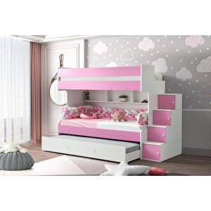 Çeti̇n Ranza Safir Yavrulu Ranza Pembe & Beyaz Çelik Destekli %100 Mdf Pembe Beyaz