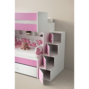 Çeti̇n Ranza Safir Yavrulu Ranza Pembe & Beyaz Çelik Destekli %100 Mdf Pembe Beyaz