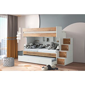 Çeti̇n Ranza Safir Yavrulu Ranza Çam & Beyaz Çelik Destekli %100 Mdf Çam Beyaz