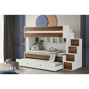 Çeti̇n Ranza Safir Yavrulu Ranza Barok & Beyaz Çelik Destekli %100 Mdf Beyaz-Barok