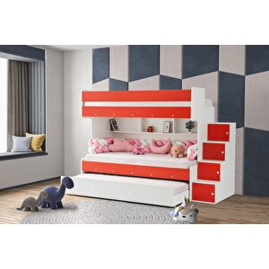 Çeti̇n Ranza Safir Yavrulu Ranza Kırmızı & Beyaz Çelik Destekli %100 Mdf Kırmızı Beyaz