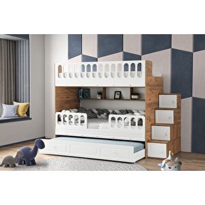 Çeti̇n Ranza Panjur Yavrulu Ranza Beyaz & Ahşap Çelik Destekli Membran Kaplama %100 Mdf Beyaz-Ahşap