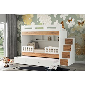 Çeti̇n Ranza Berlin Yavrulu Ranza Çam&beyaz Çelik Destekli %100 Mdf Çam Beyaz