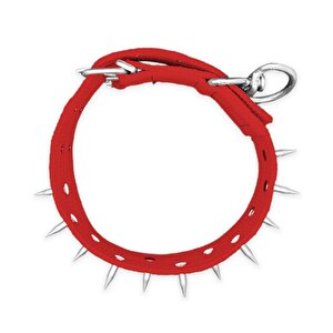 Dokuma Çivili Köpek Boyun Tasması - 5*80 Cm - Kırmızı