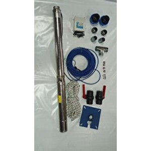 Impo Sk 409/14 3hp Krom Başlıklı  25 Mt Yassı Kablolu Ve Panolu 50 Mt Halatlı Çift Vanalı Akıtma Başlıklı Monofaze Takım Dalgıç Po
