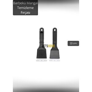 Barbekü Mangal Temizleme Fırçası Çift Taraflı Sert Fırça 22 Cm