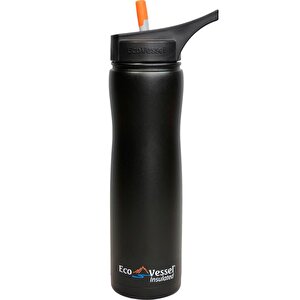 Eco Vessel Aqua Vessel Insulated Filtre Bottle Termos 0.70 Litre-si̇yah