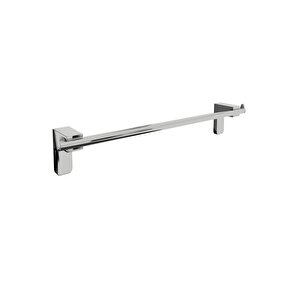Krom Lux 4 Lü Banyo Seti Uzun Havluluk, Diş Fırçalık, Sabunluk, Bornozluk Set Krom