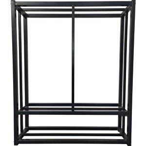 Şömine İçin Odunluk Metal Odun İstifleyici Dolap