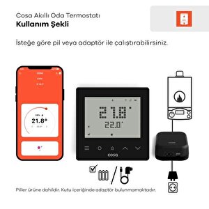 Oda Termostatı Kablosuz Kombi Kontrolü V5