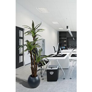 Yapay Ağaç Lüx Yukka Fiber Antrasit Küre Saksıda 3katlı 150*60cm Ofis Çiçeği