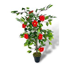 Yapay Ağaç Kırmızı Nilüfer Ağacı 90cm