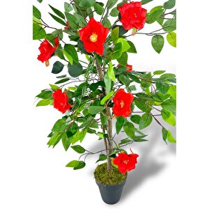 Yapay Ağaç Kırmızı Nilüfer Ağacı 90cm