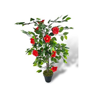 Yapay Ağaç Kırmızı Nilüfer Ağacı 90cm