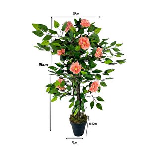 Yapay Ağaç Somon Nilüfer Ağacı 90cm