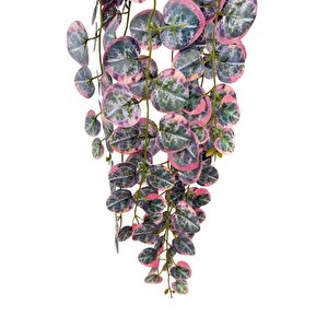 Yapay Çiçek Sarkan Lüx Okaliptus Pembe Rengi Yapay Sarmaşık 60*25cm