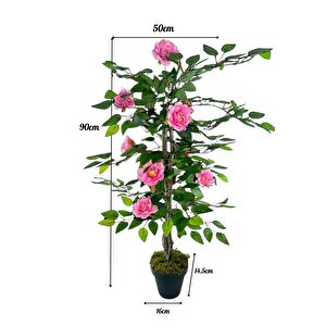 Yapay Ağaç Pembe Nilüfer Ağacı 90cm