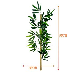 5li Set Yapay Bambu Sopası 10 Yapraklı 90cm Yapay Çiçek Bambu Duvarı Separatör Çiçeği Yapay Çiçek