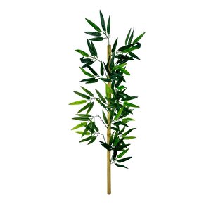 5li Set Yapay Bambu Sopası 10 Yapraklı 90cm Yapay Çiçek Bambu Duvarı Separatör Çiçeği Yapay Çiçek