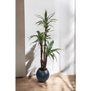 Yapay Ağaç Lüx Yukka Fiber Beyaz Küre Saksıda 3katlı 150*60cm Ofis Çiçeği