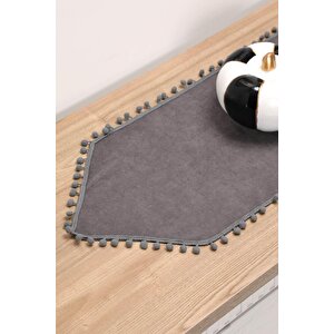 Ponponlu Runner 90x30,r-20k Gri