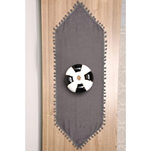 Ponponlu Runner 90x30,r-20k Gri