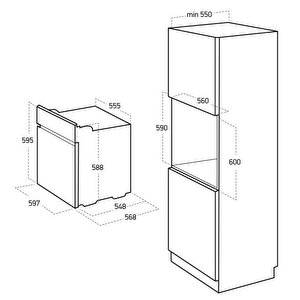 Termikel Ankastre Set (bo O64d5c B + Bh P6194c B + Ch C6532c Bb)