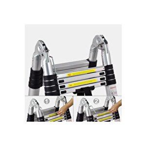 Çi̇ft Tarafli Teleskopi̇k Merdi̇ven 1.9 M - 6+6 Basamak